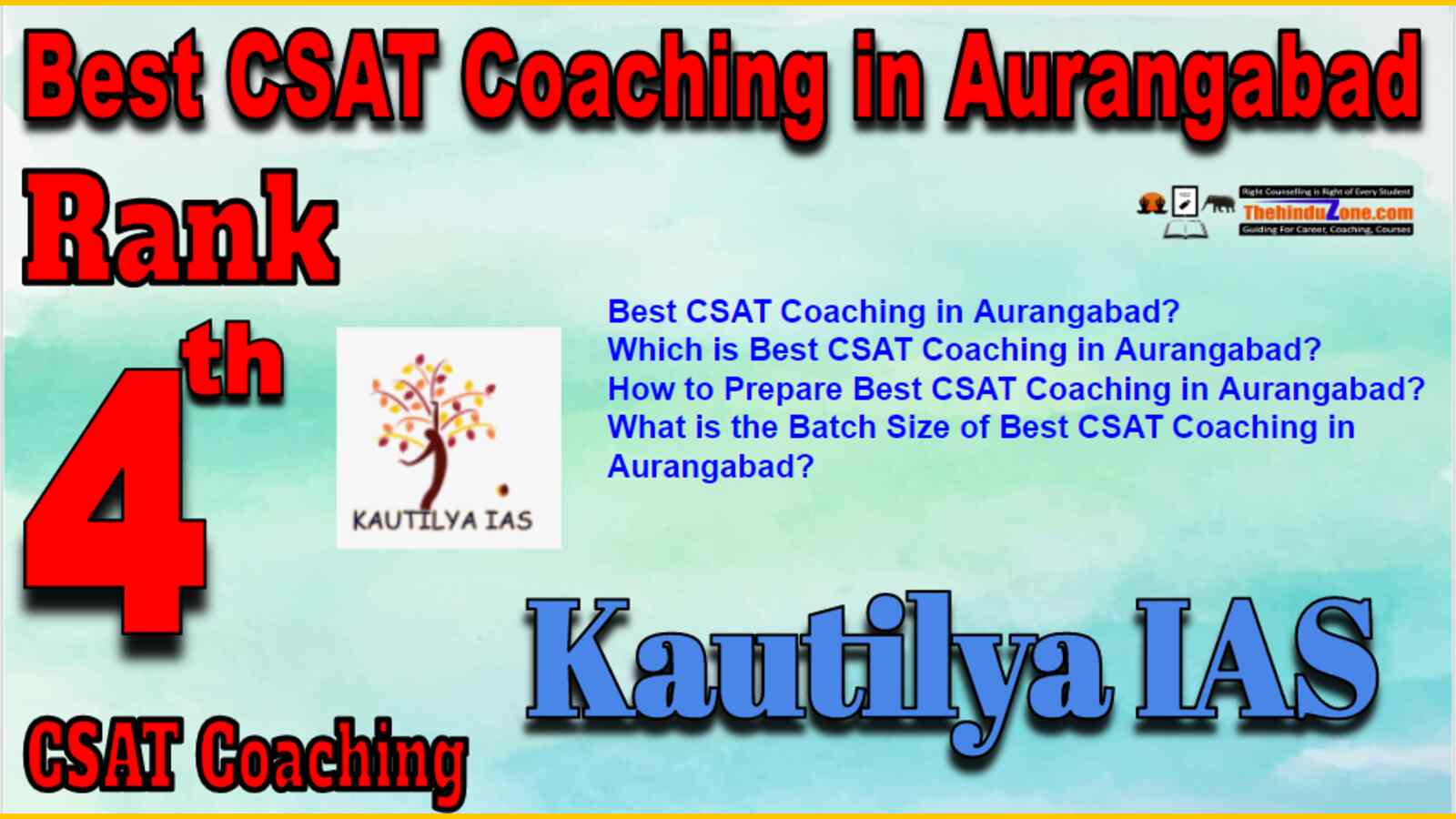 Rank 4 Best CSAT Coaching in Aurangabad