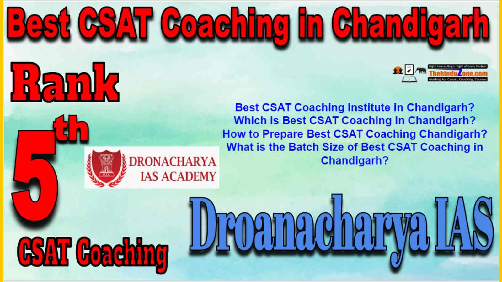 Rank 5 Best CSAT Coaching In Chandigarh