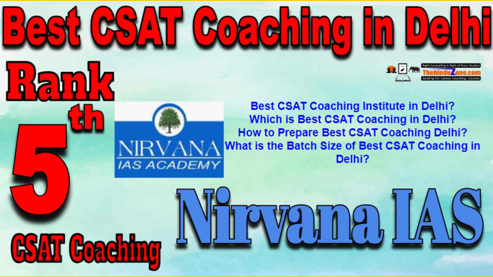 Rank 5 Best CSAT Coaching In Delhi