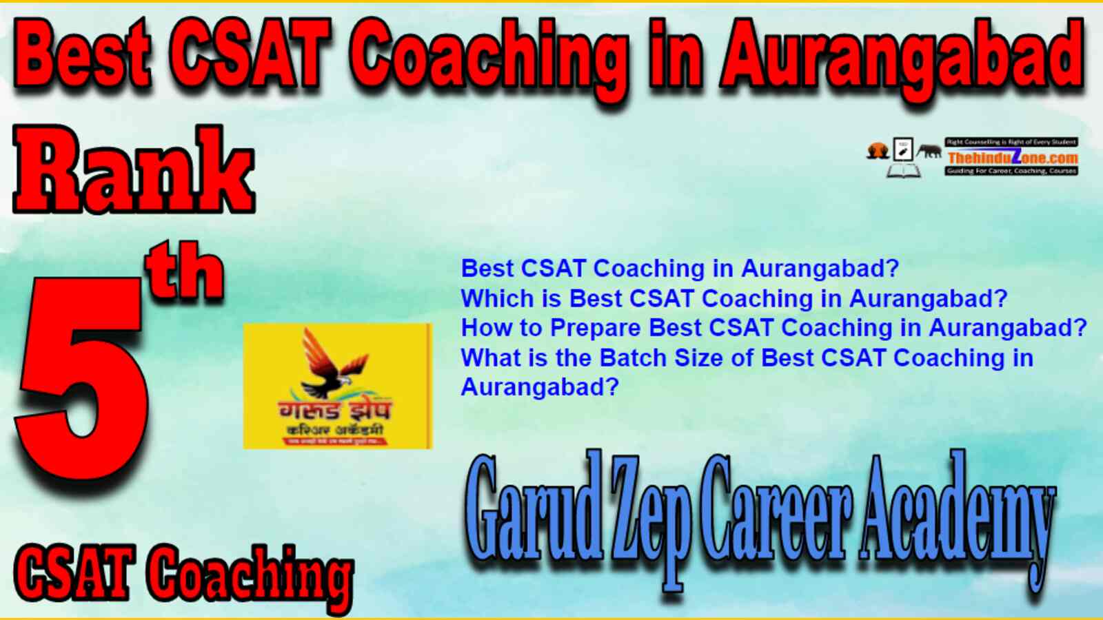 Rank 5 Best CSAT Coaching in Aurangabad