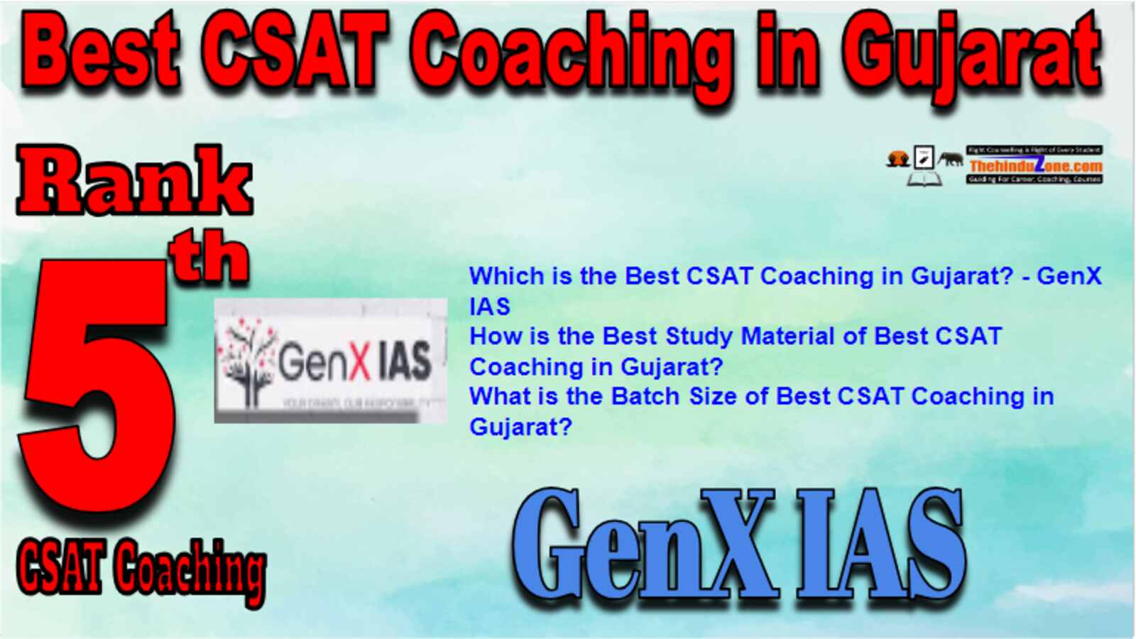 Rank 5 Best CSAT Coachings in Gujarat