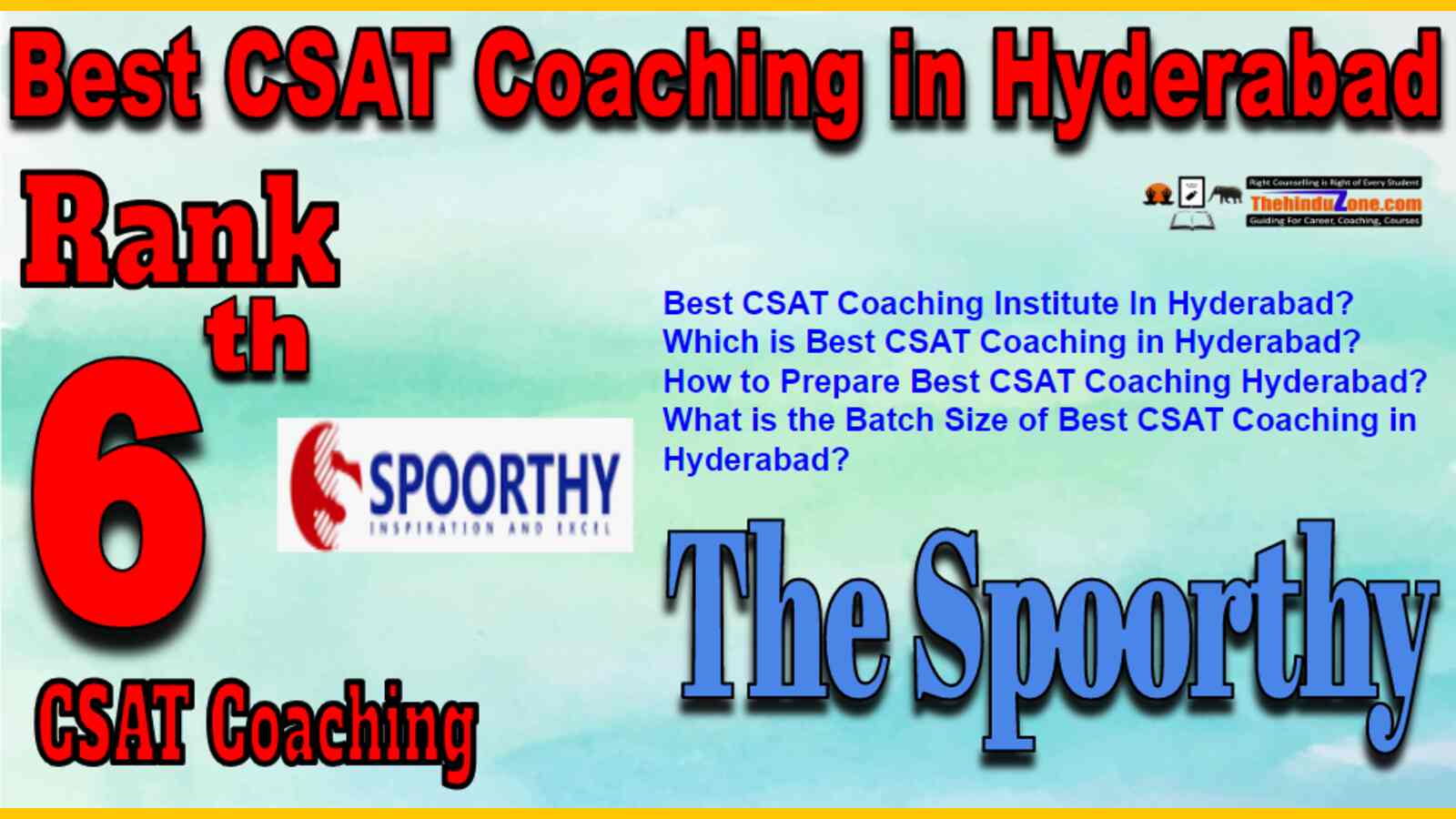 Rank 6 Best CSAT Coaching In Hyderabad