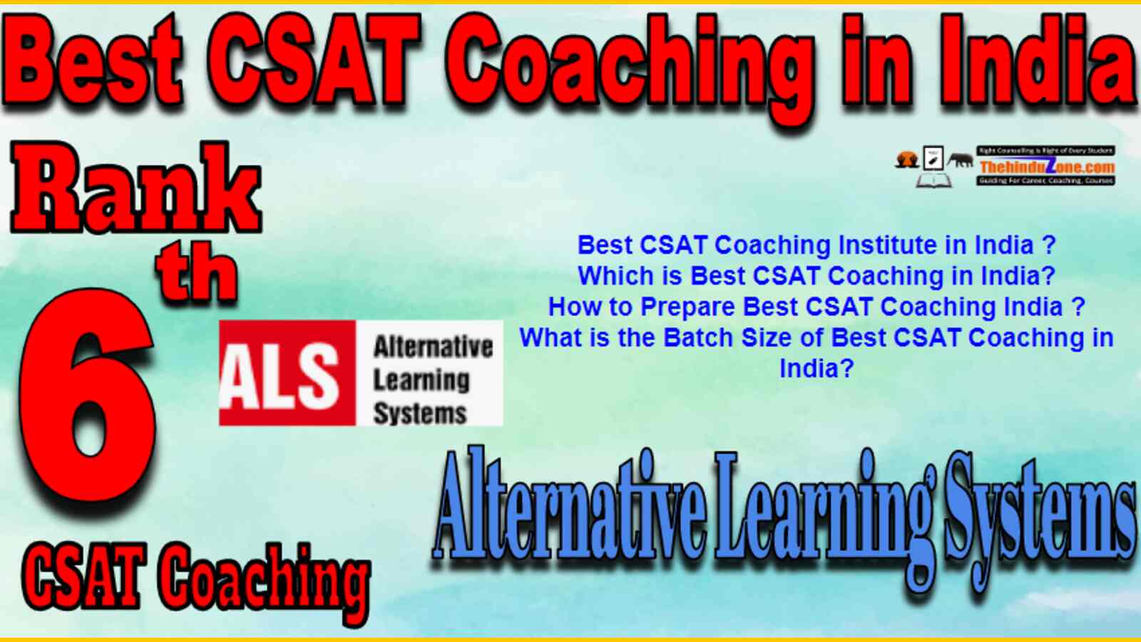 Rank 6 Best CSAT Coaching In India