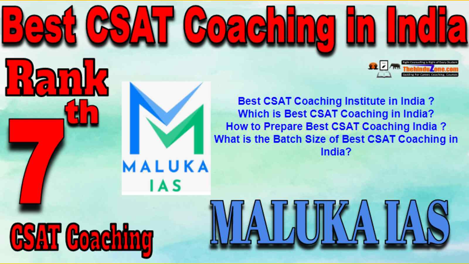 Rank 7 Best CSAT Coaching In India