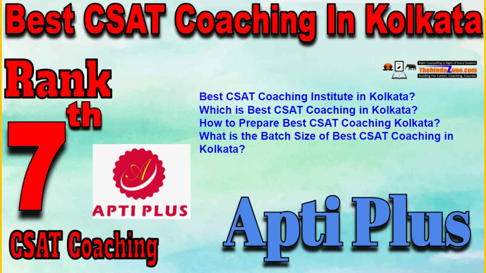 Rank 7 Best CSAT Coaching In Kolkata