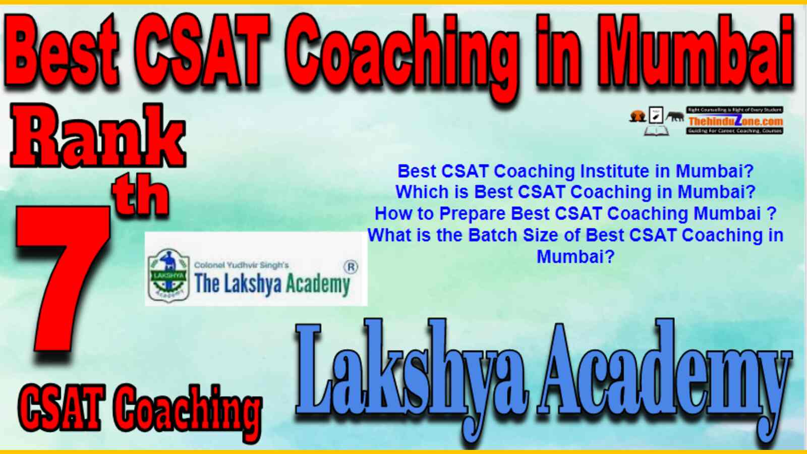 Rank 7 Best CSAT Coaching In Mumbai