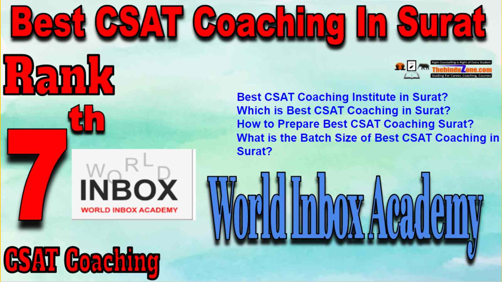 Rank 7 Best CSAT Coaching In Surat