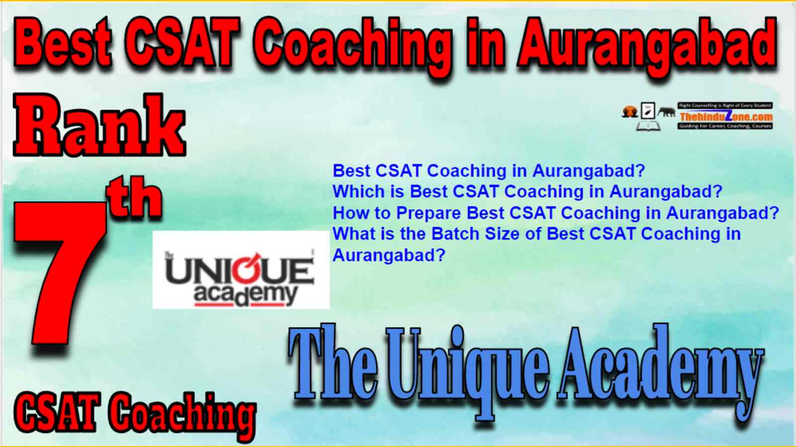Rank 7 Best CSAT Coaching in Aurangabad