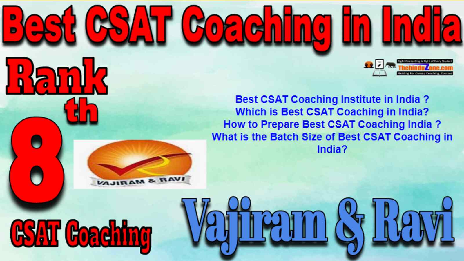 Rank 8 Best CSAT Coaching In India