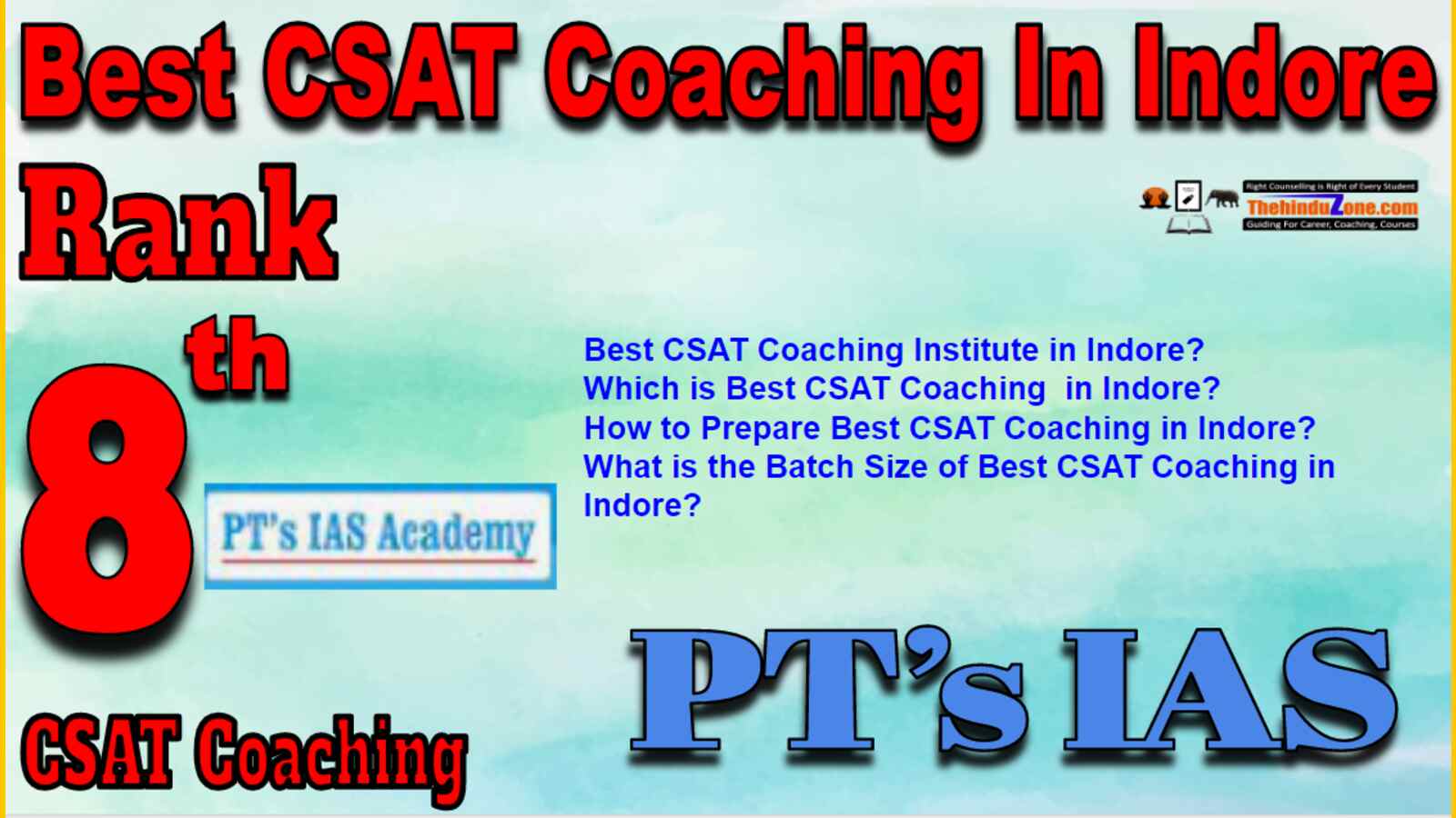 Rank 8 Best CSAT Coaching In Indore