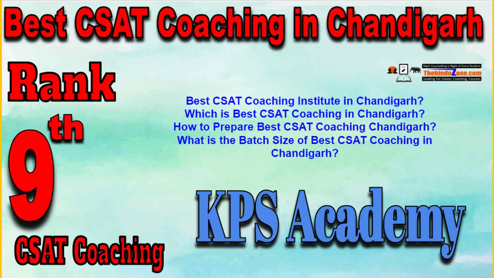 Rank 9 Best CSAT Coaching In Chandigarh