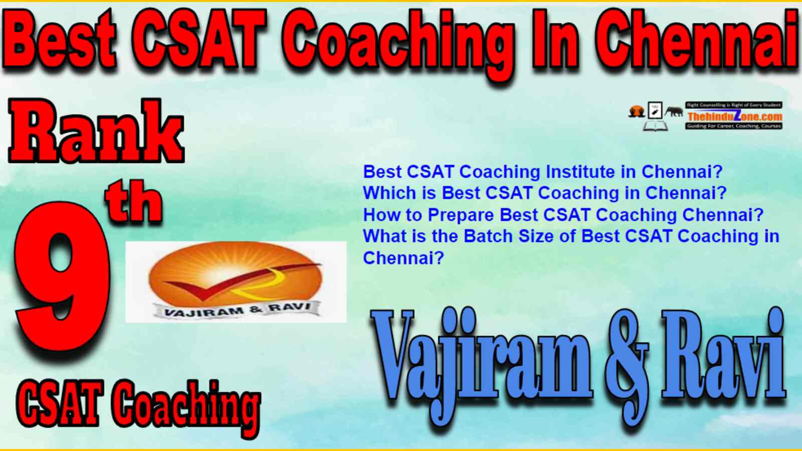 Rank 9 Best CSAT Coaching In Chennai