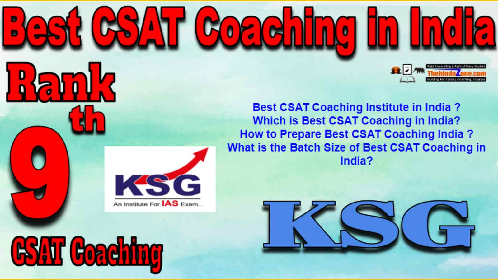 Rank 9 Best CSAT Coaching In India