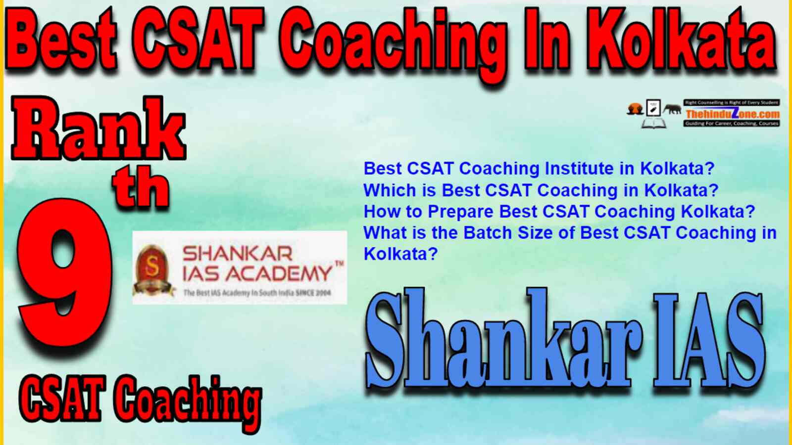 Rank 9 Best CSAT Coaching In Kolkata