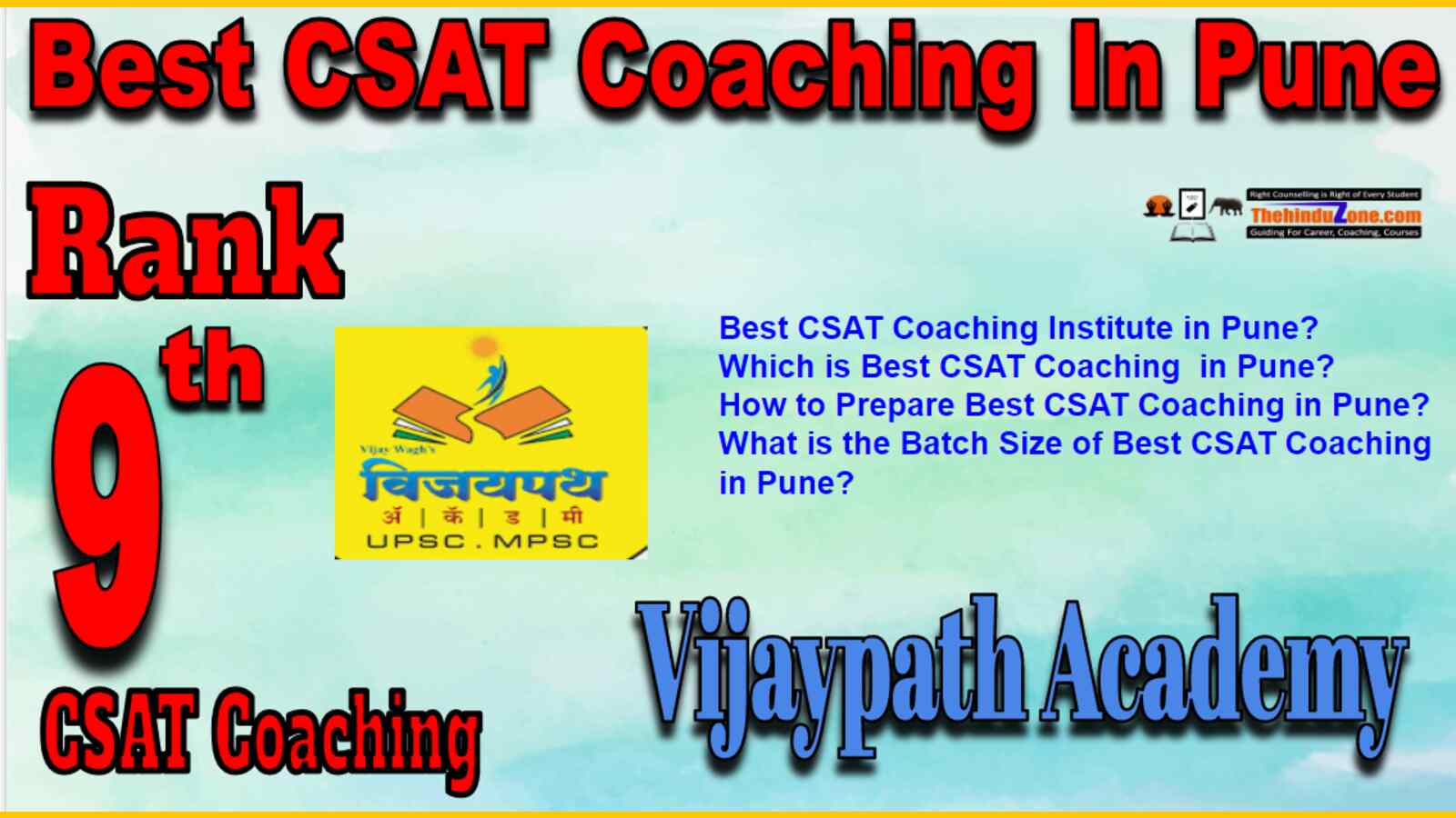 Rank 9 Best CSAT Coaching In Pune