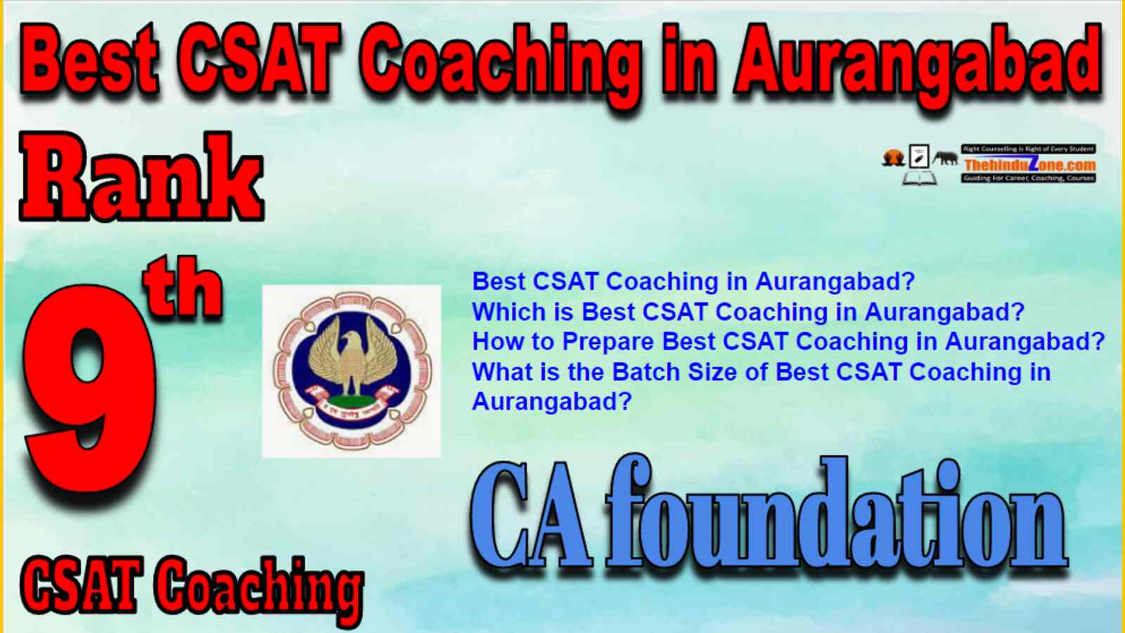 Rank 9 Best CSAT Coaching in Aurangabad