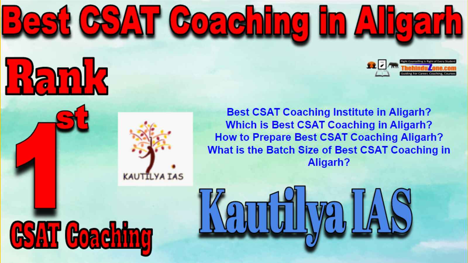 Rank 1 Best CSAT Coaching In Aligarh