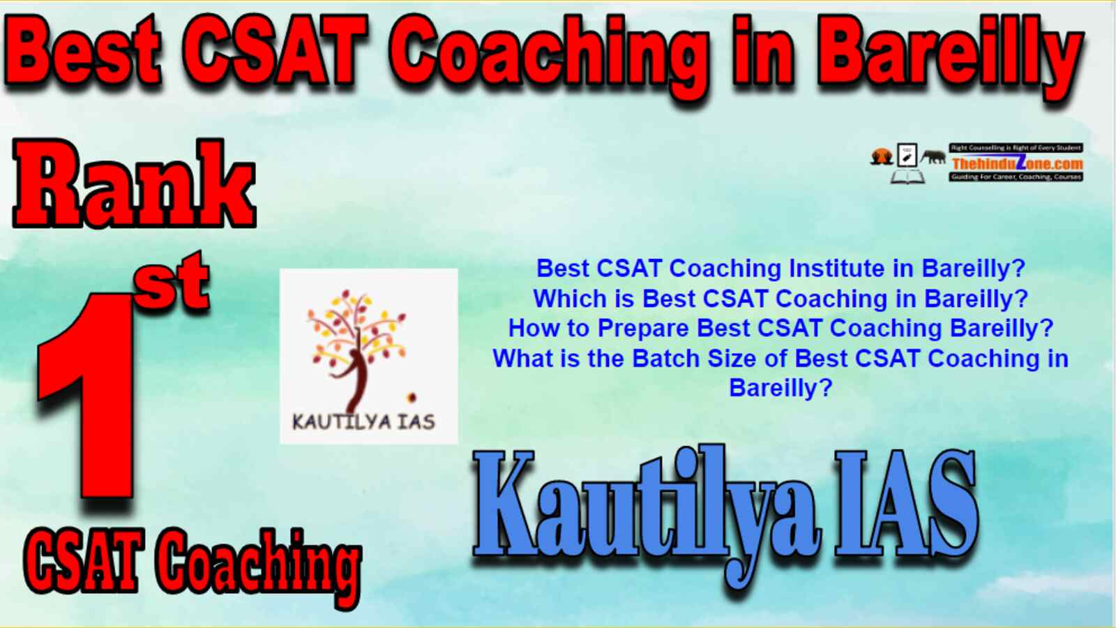 Rank 1 Best CSAT Coaching In Bareilly
