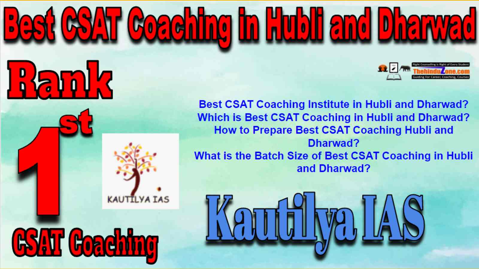 Rank 1 Best CSAT Coaching In Hubli and Dharwad