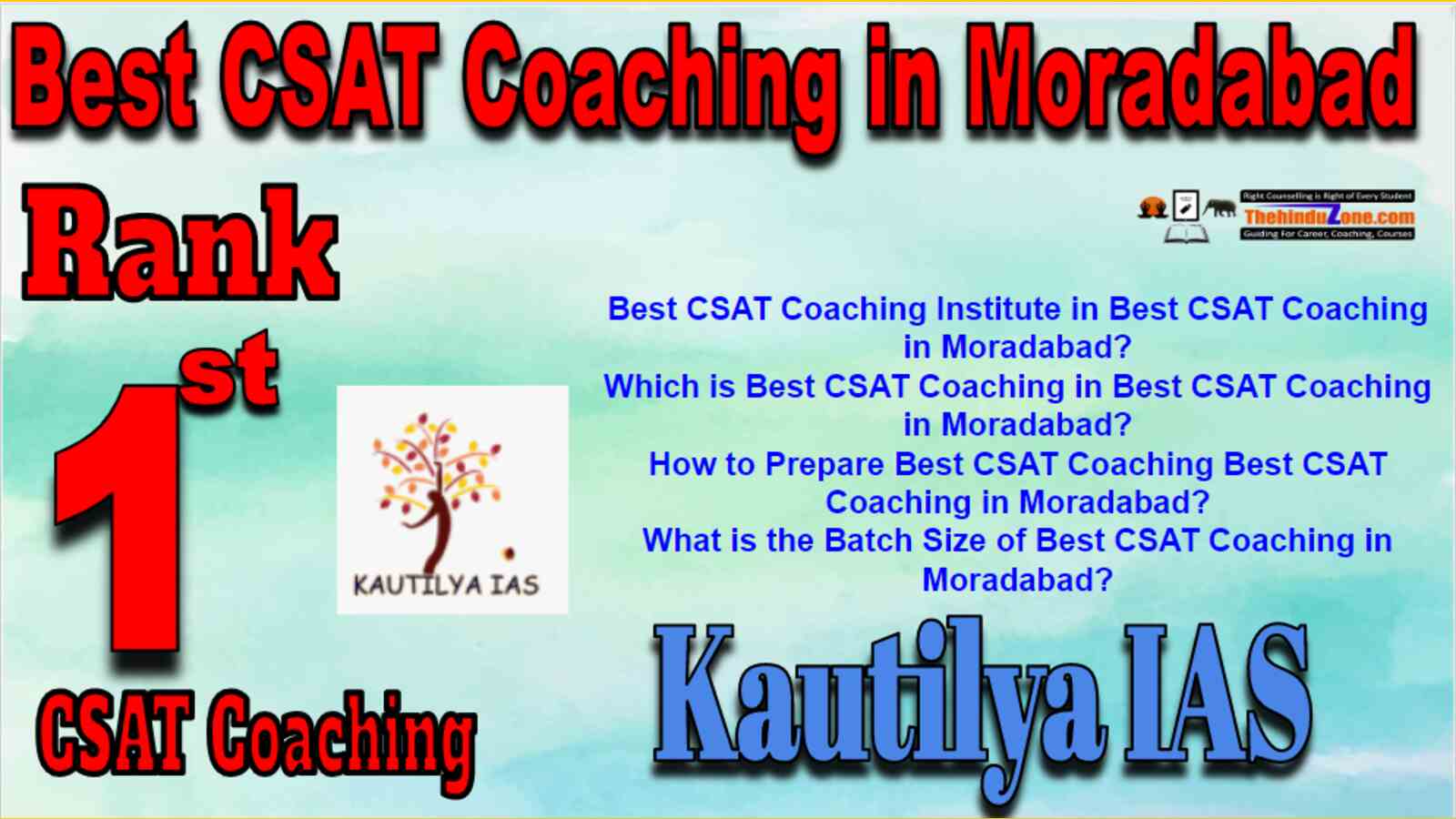 Rank 1 Best CSAT Coaching In Moradabad