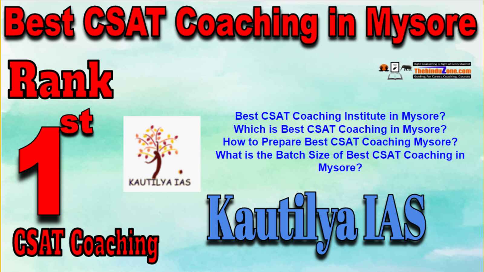 Rank 1 Best CSAT Coaching In Mysore