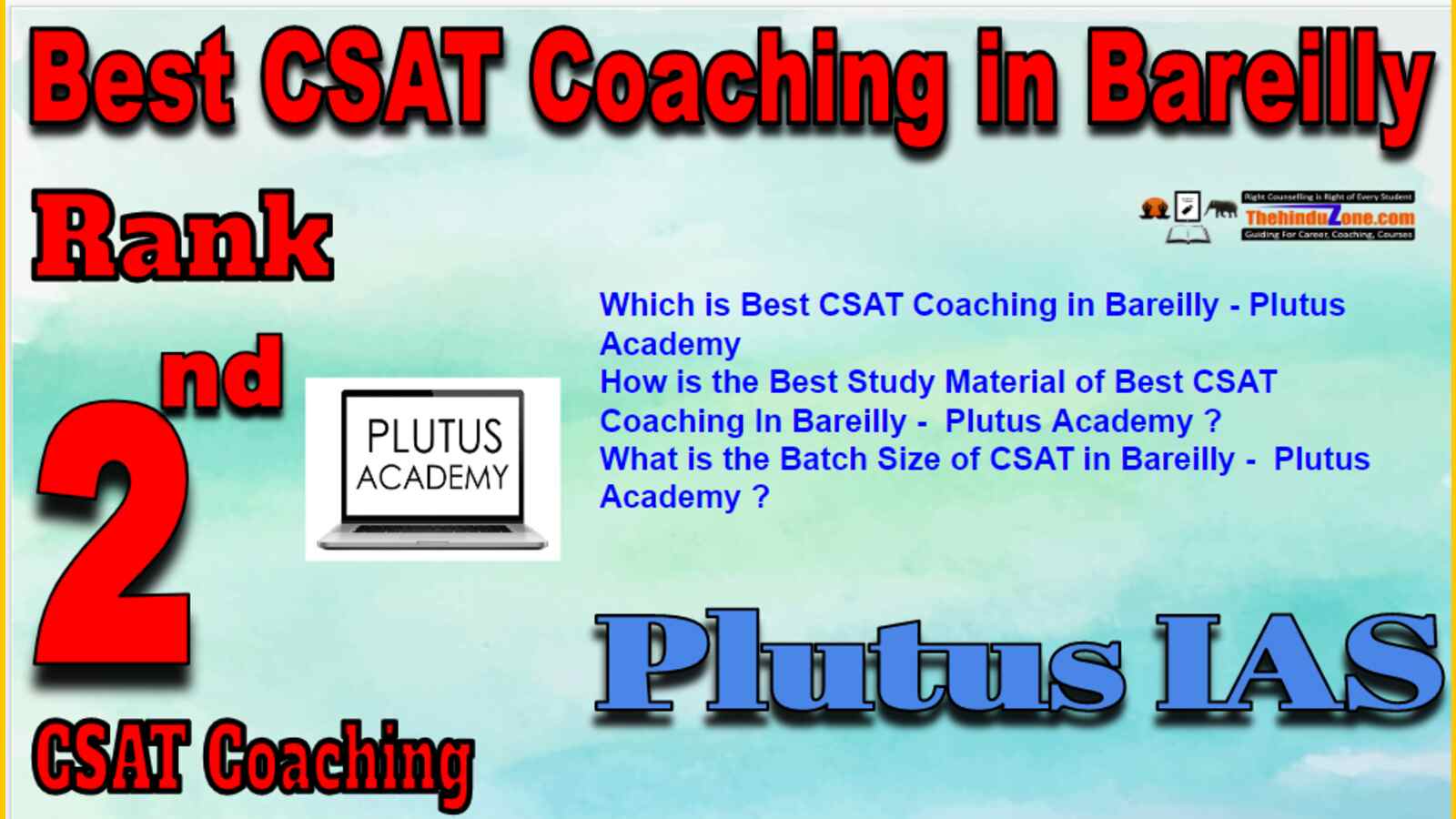 Rank 2 Best CSAT Coaching In Bareilly