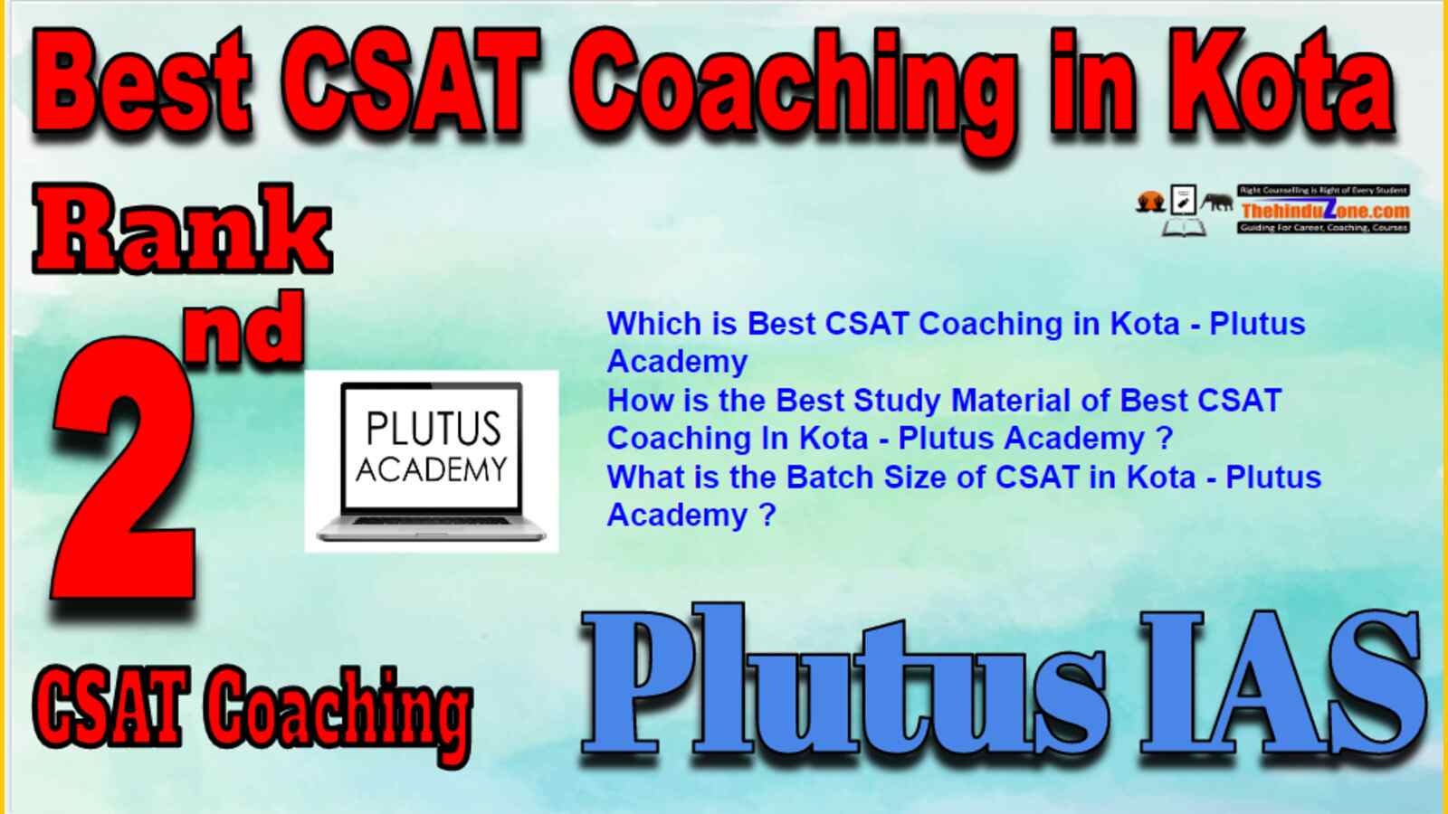 Rank 2 Best CSAT Coaching In Kota