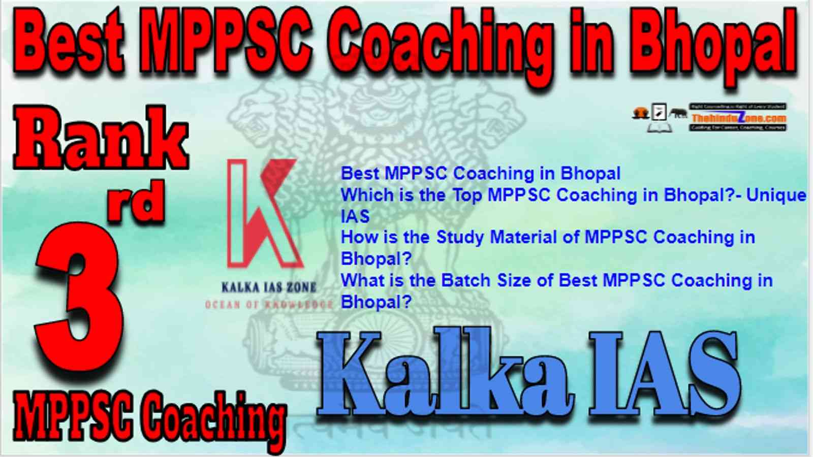 Rank 3 Best MPPSC Coaching in Bhopal