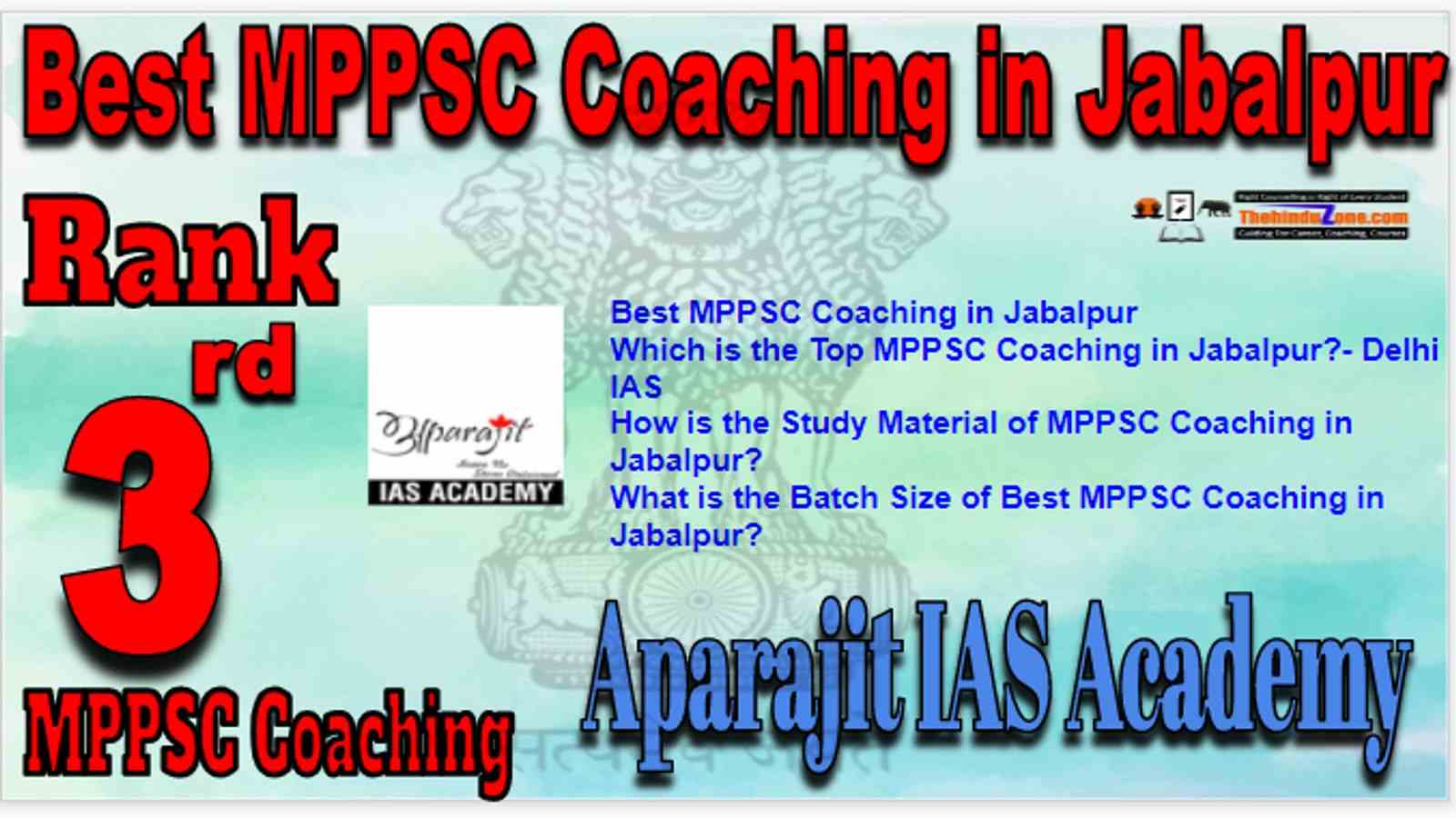 Rank 3 Best MPPSC Coaching in Jabalpur