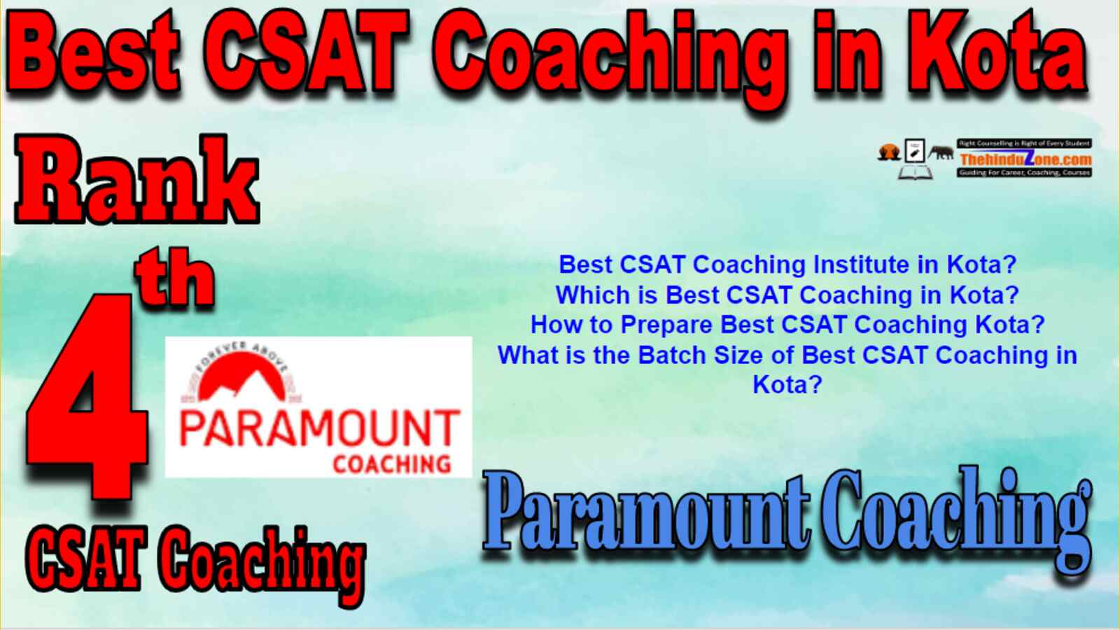 Rank 4 Best CSAT Coaching In Kota