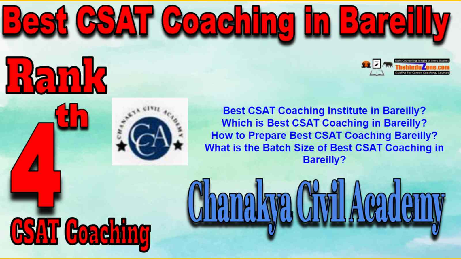 Rank 4 Best CSAT Coaching In Bareilly