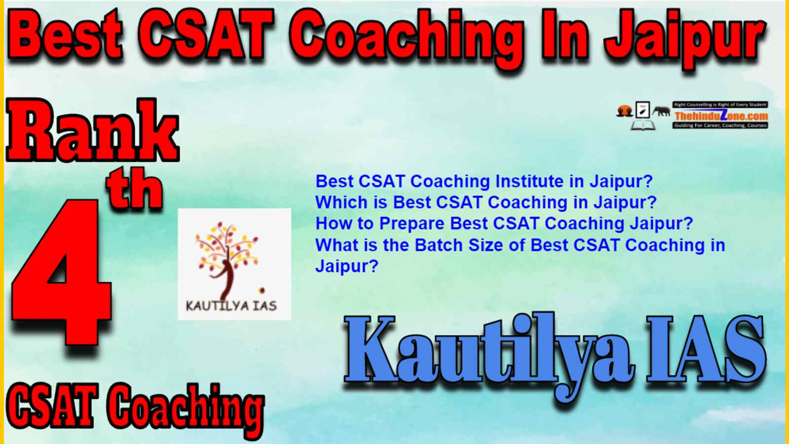Rank 4 Best CSAT Coaching In Jaipur