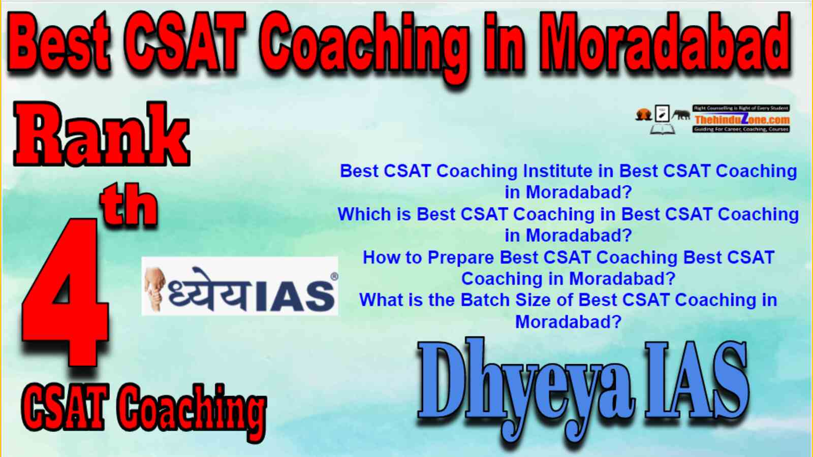 Rank 4 Best CSAT Coaching In Moradabad