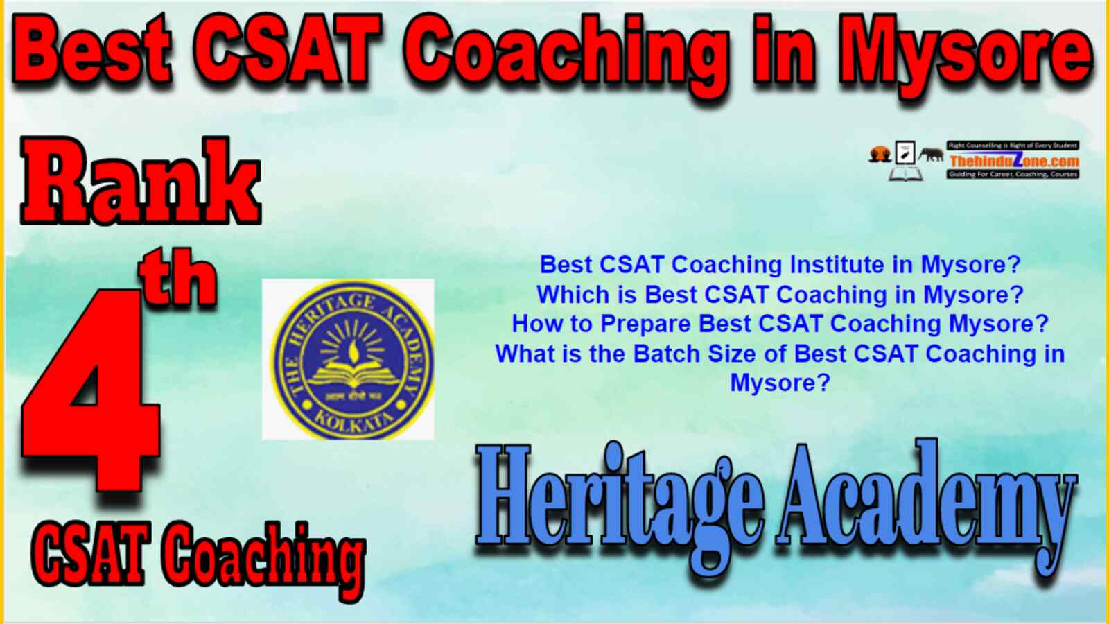 Rank 4 Best CSAT Coaching In Mysore