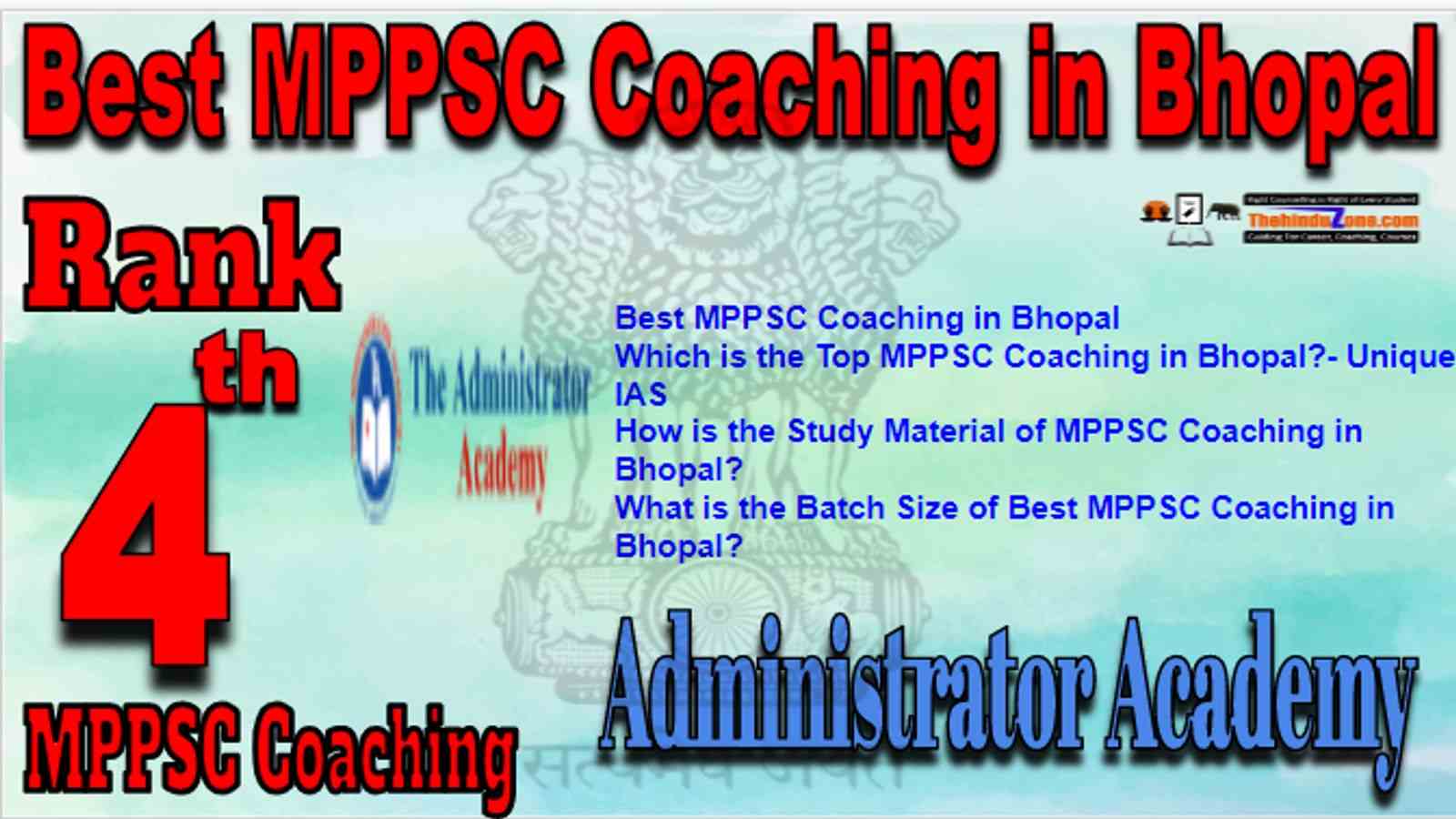 Rank 4 Best MPPSC Coaching in Bhopal