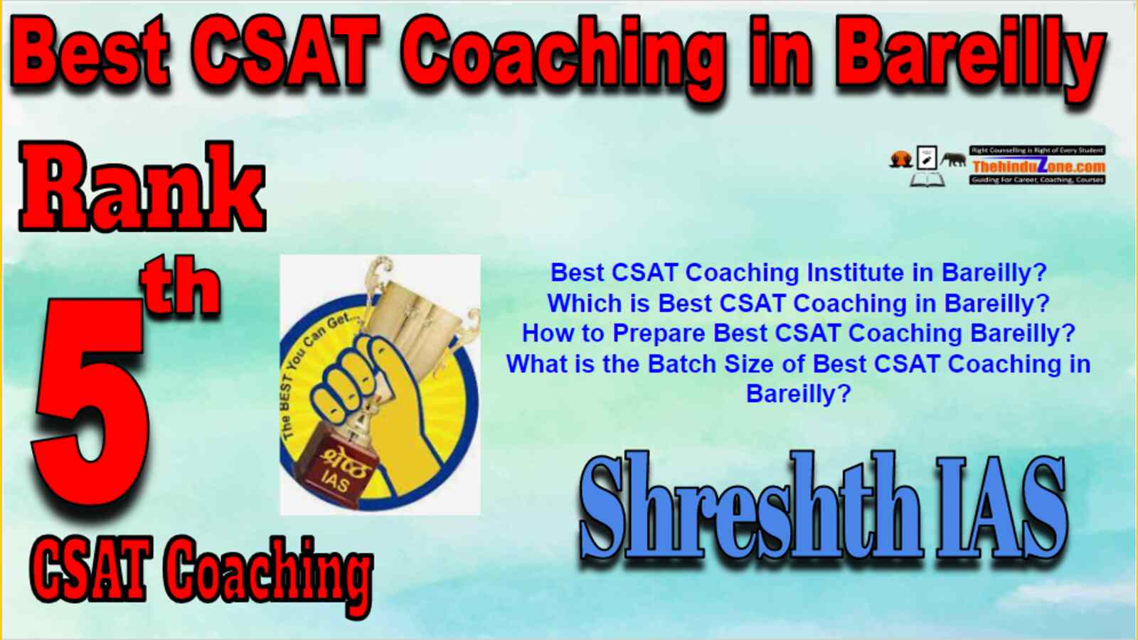 Rank 5 Best CSAT Coaching In Bareilly