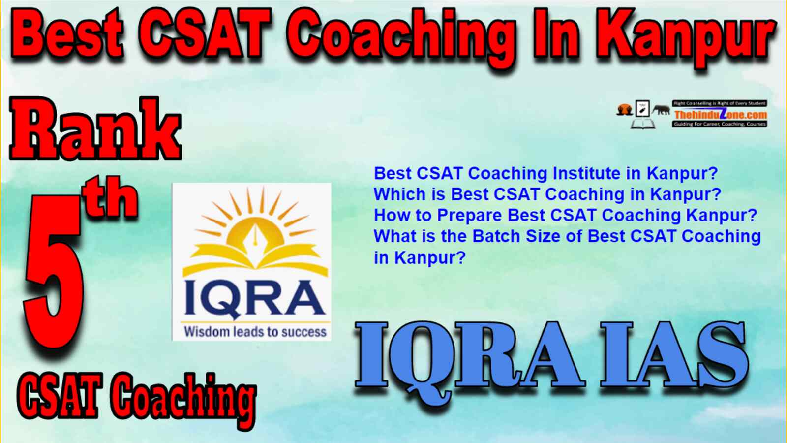 Rank 5 Best CSAT Coaching In Kanpur