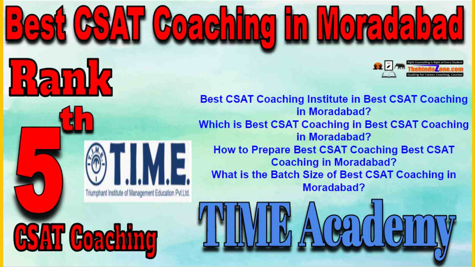 Rank 5 Best CSAT Coaching In Moradabad