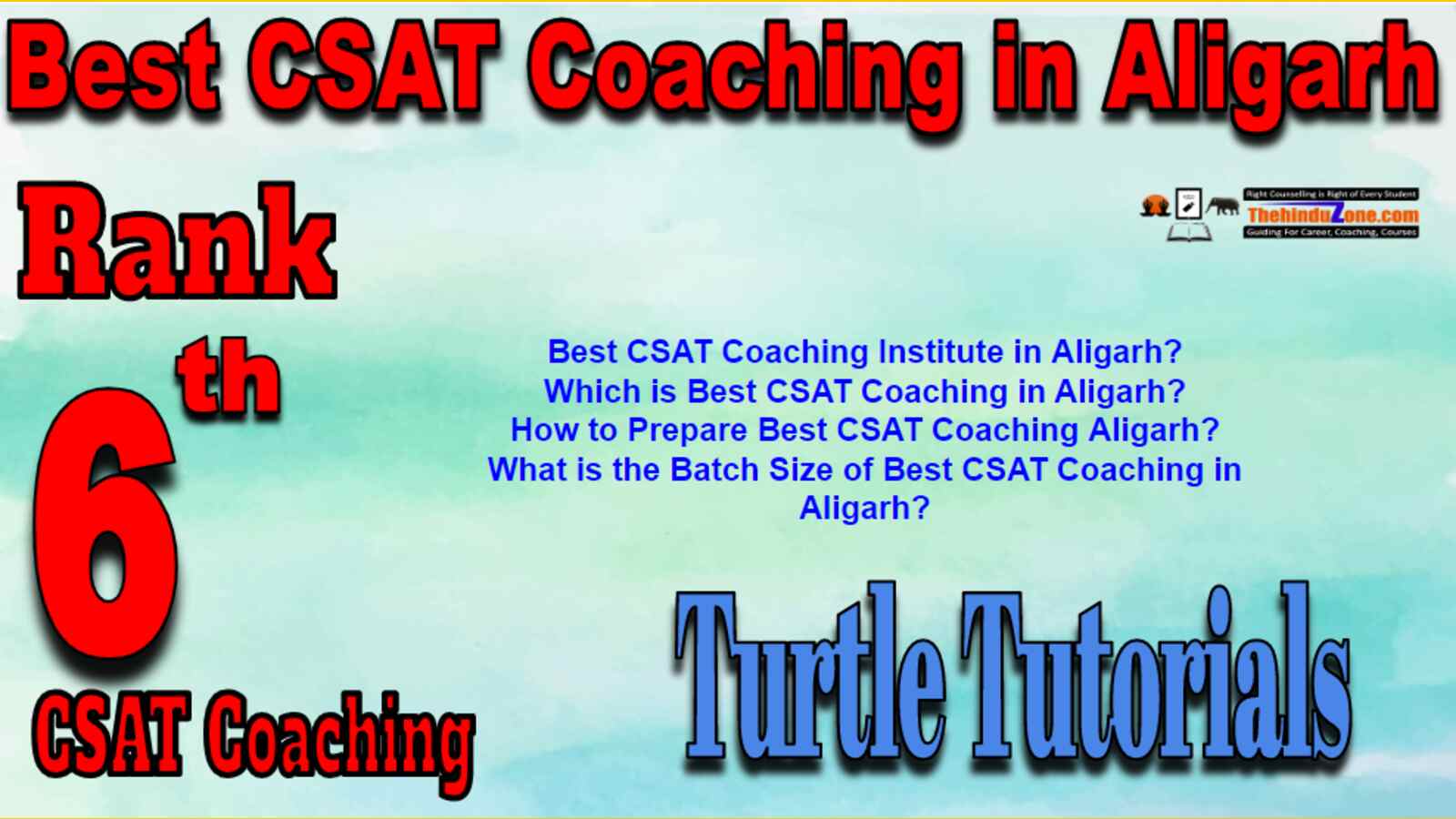 Rank 6 Best CSAT Coaching In Aligarh