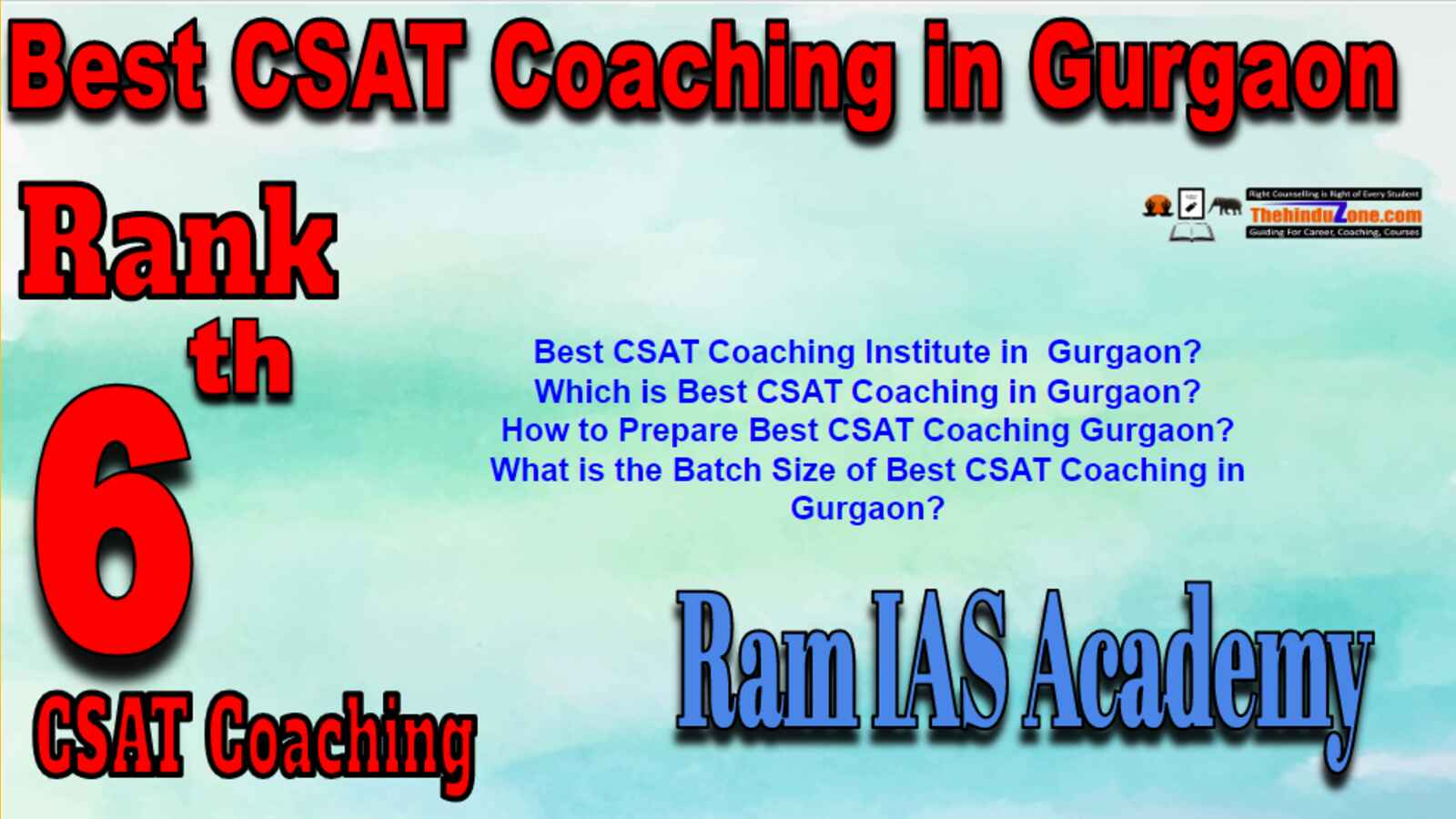 Rank 6 Best CSAT Coaching In Gurgaon