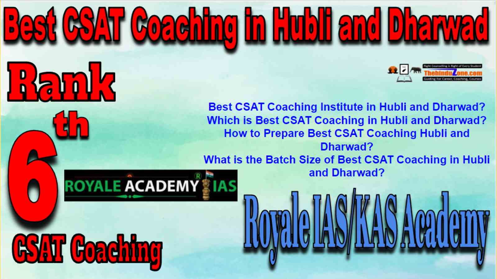 Rank 6 Best CSAT Coaching In Hubli and Dharwad