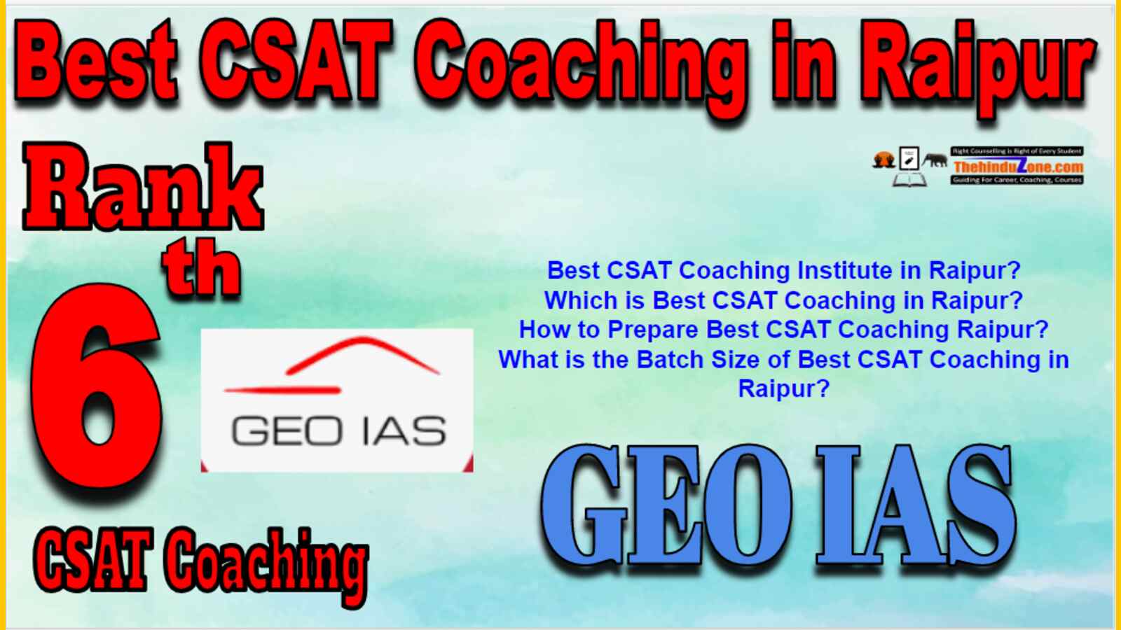 Rank 6 Best CSAT Coaching In Raipur