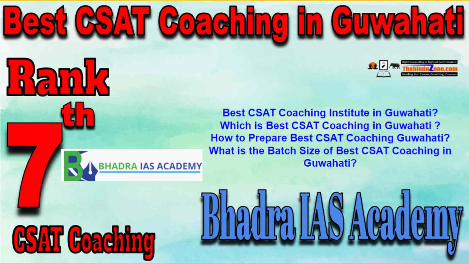 Rank 7 Best CSAT Coaching In Guwahati