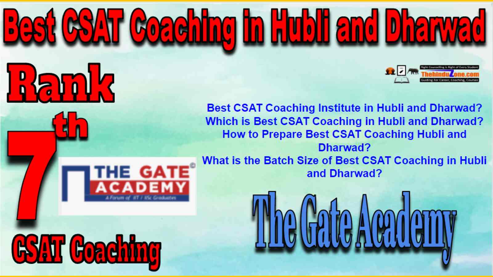 Rank 7 Best CSAT Coaching In Hubli and Dharwad