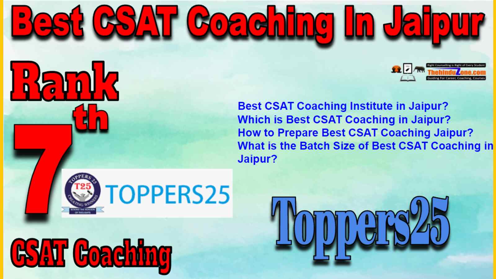 Rank 7 Best CSAT Coaching In Jaipur