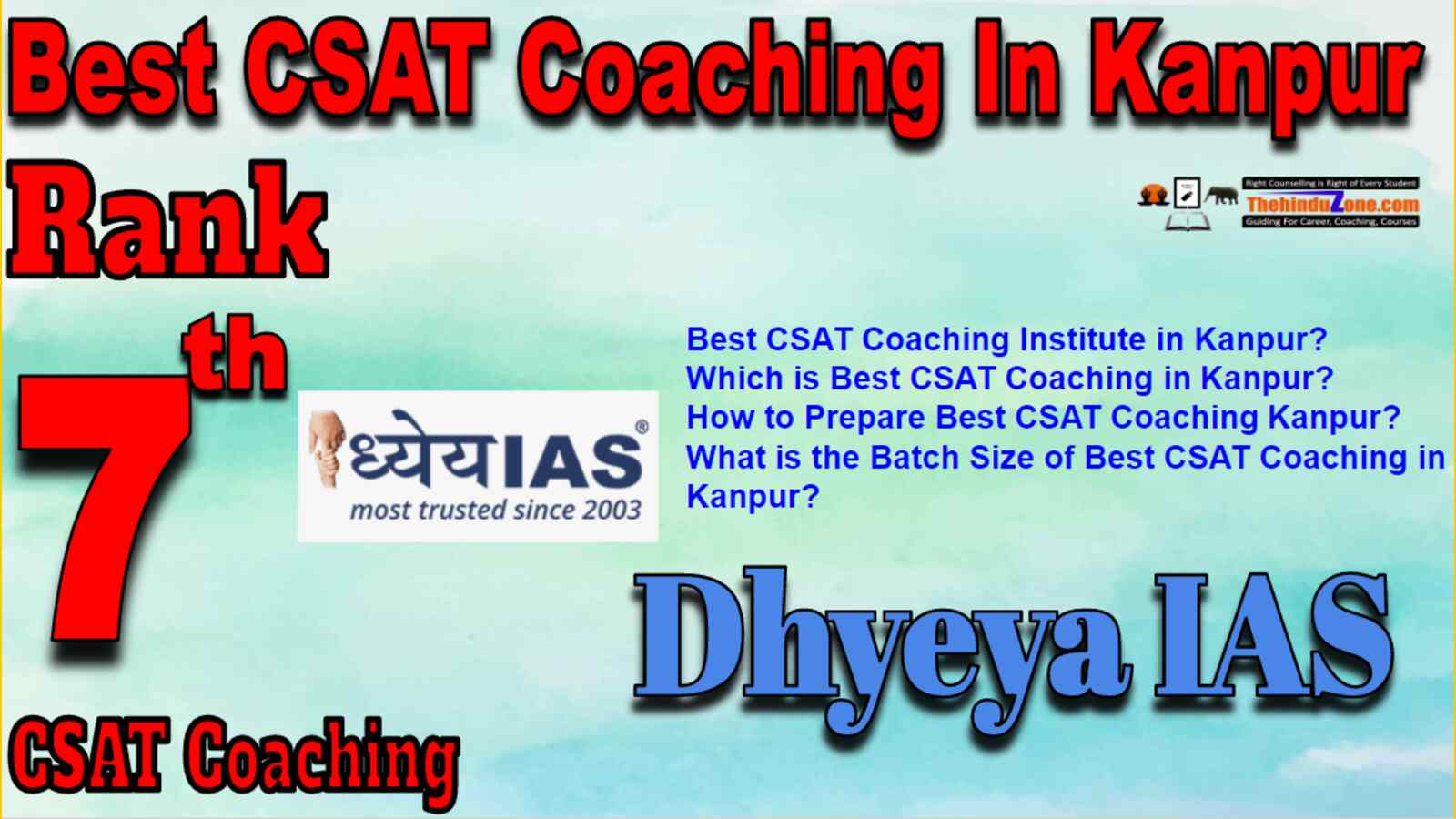 Rank 7 Best CSAT Coaching In Kanpur