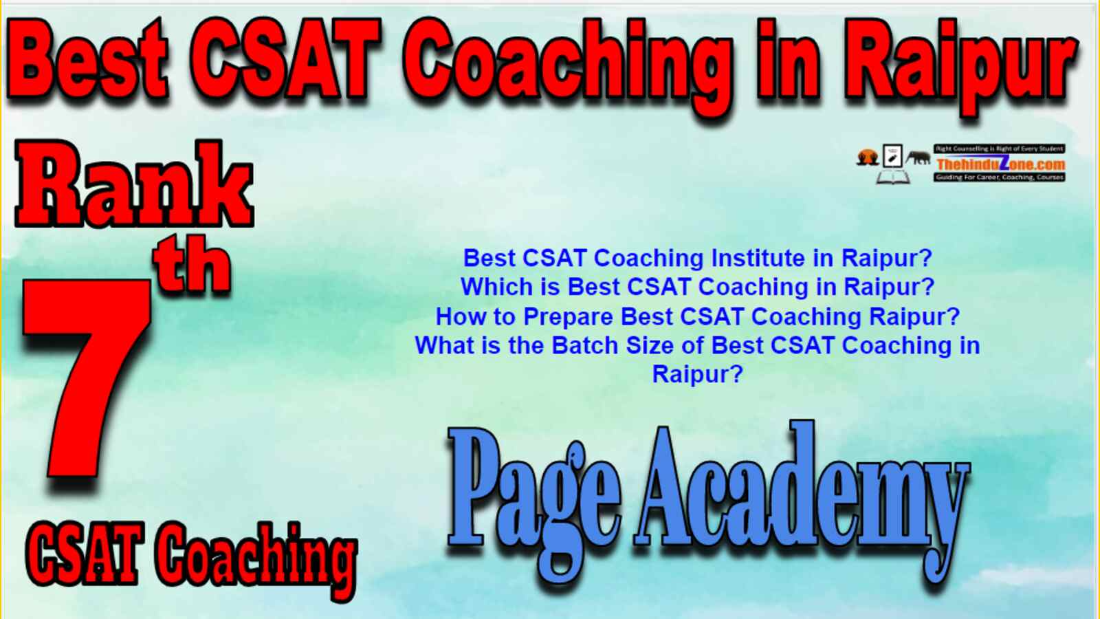 Rank 7 Best CSAT Coaching In Raipur