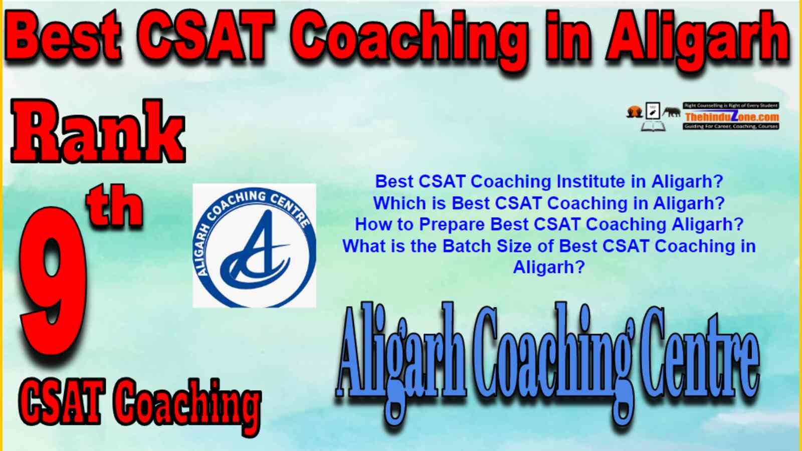 Rank 9 Best CSAT Coaching In Aligarh