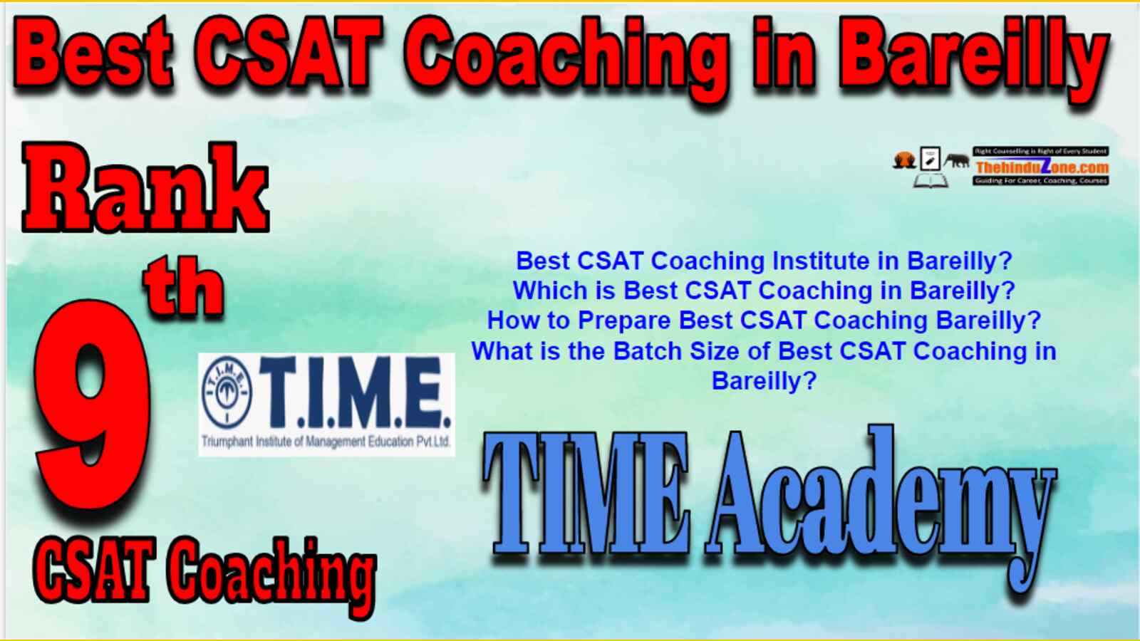 Rank 9 Best CSAT Coaching In Bareilly