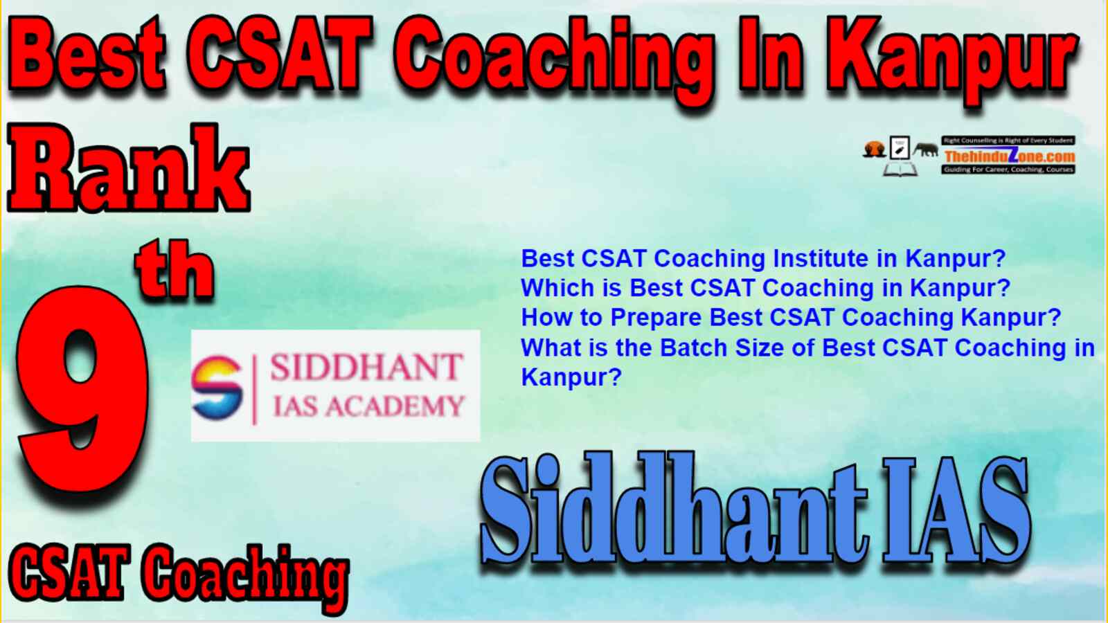 Rank 9 Best CSAT Coaching In Kanpur